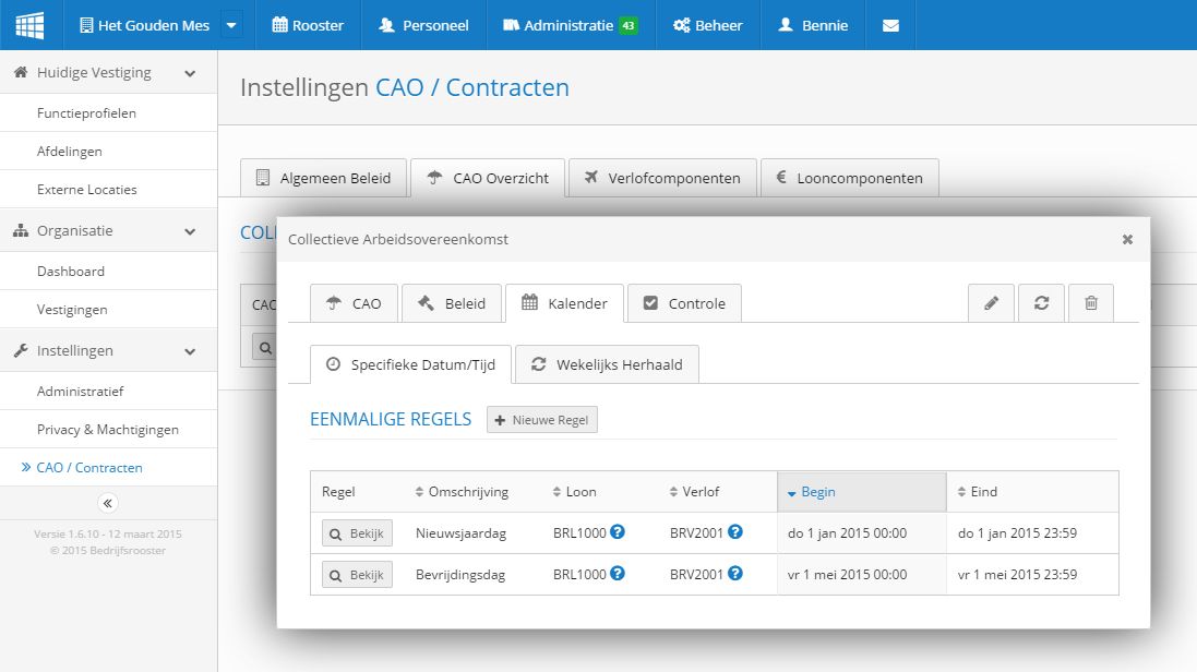 Een jaar online: Bedrijfsrooster werkt!