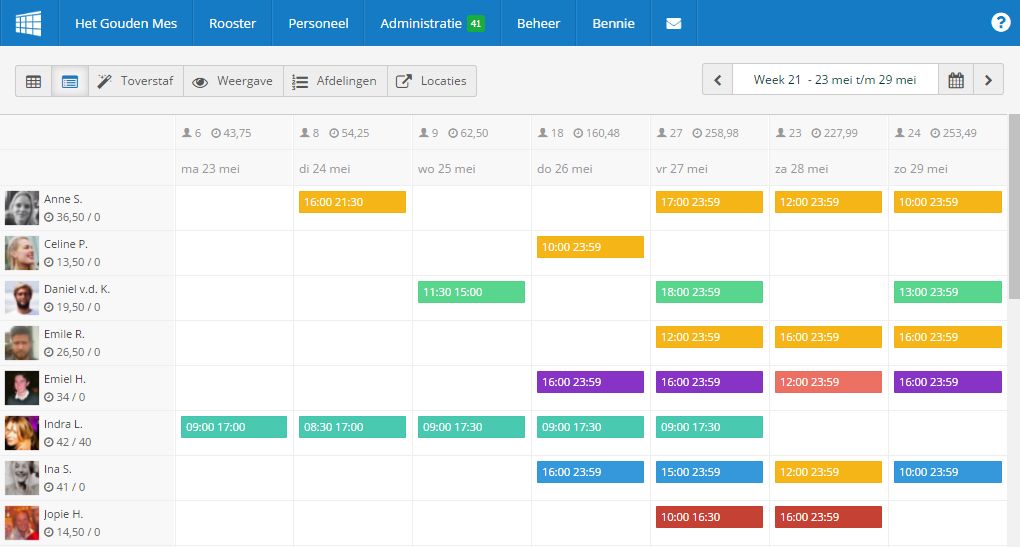 Bedrijfsrooster 2.0 in aantocht, roosters maken nog leuker!